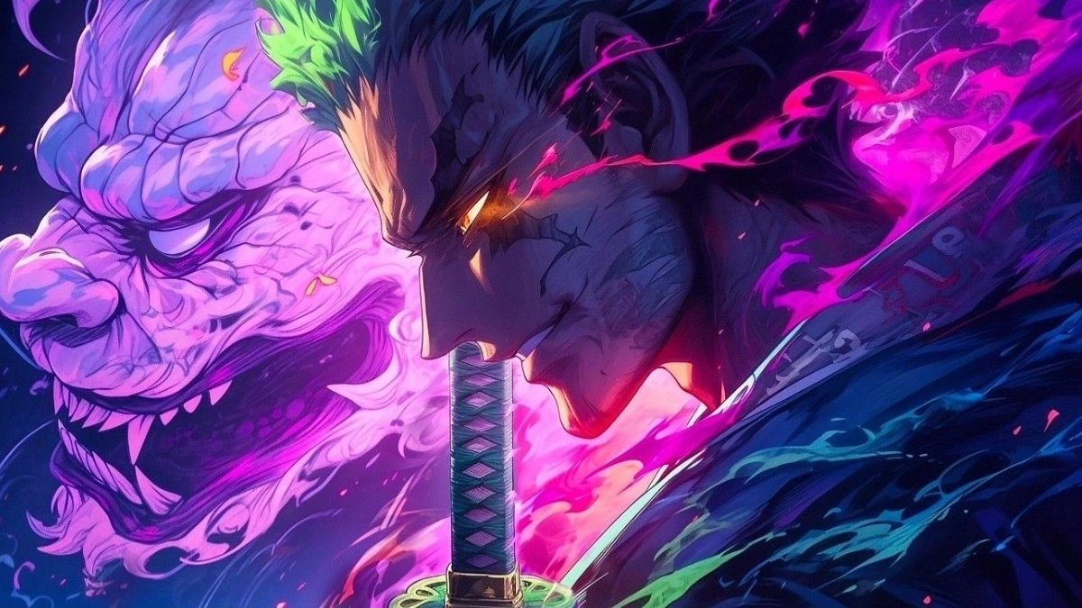 Hình nền máy tính Zoro ngầu chất khỏi bàn