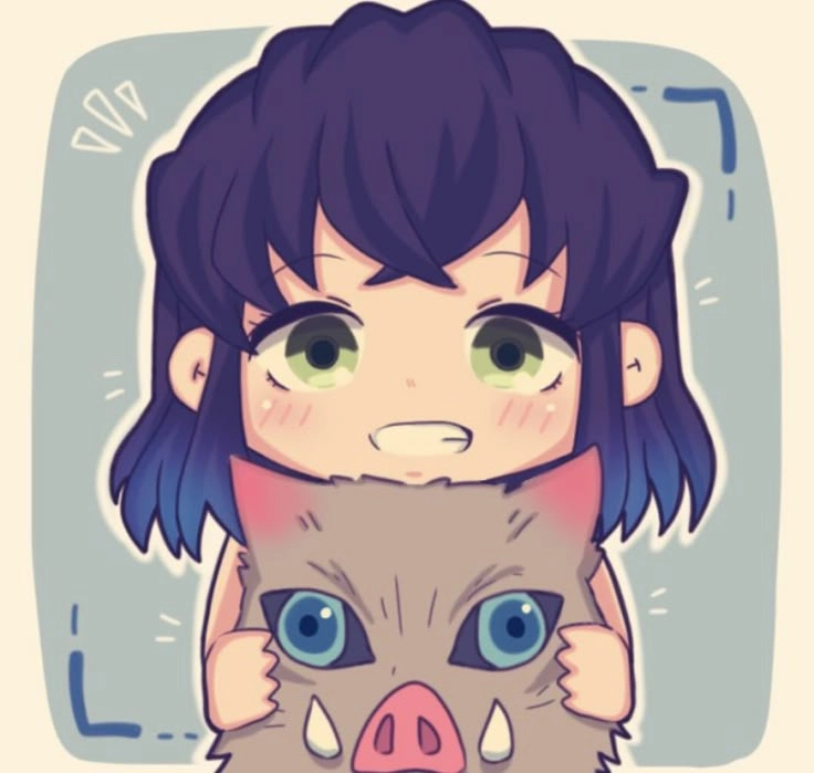 Inosuke chibi cute phiên bản tí hon siêu đáng yêu