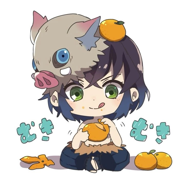 Hình Inosuke chibi Inosuke tí hon làm tan chảy fan