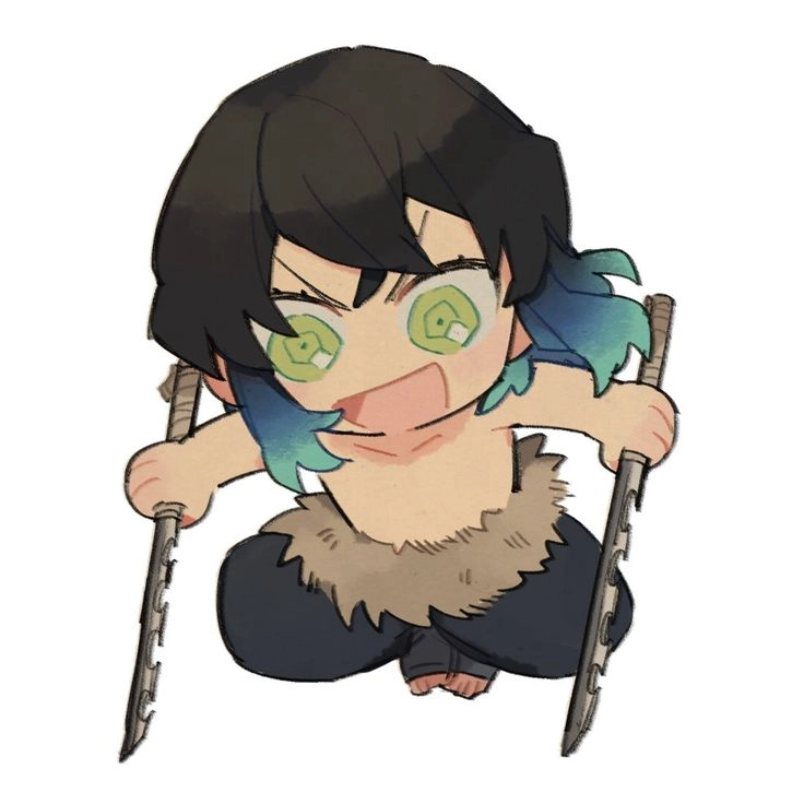 Demon Slayer Inosuke chibi chiến binh đầu heo cute