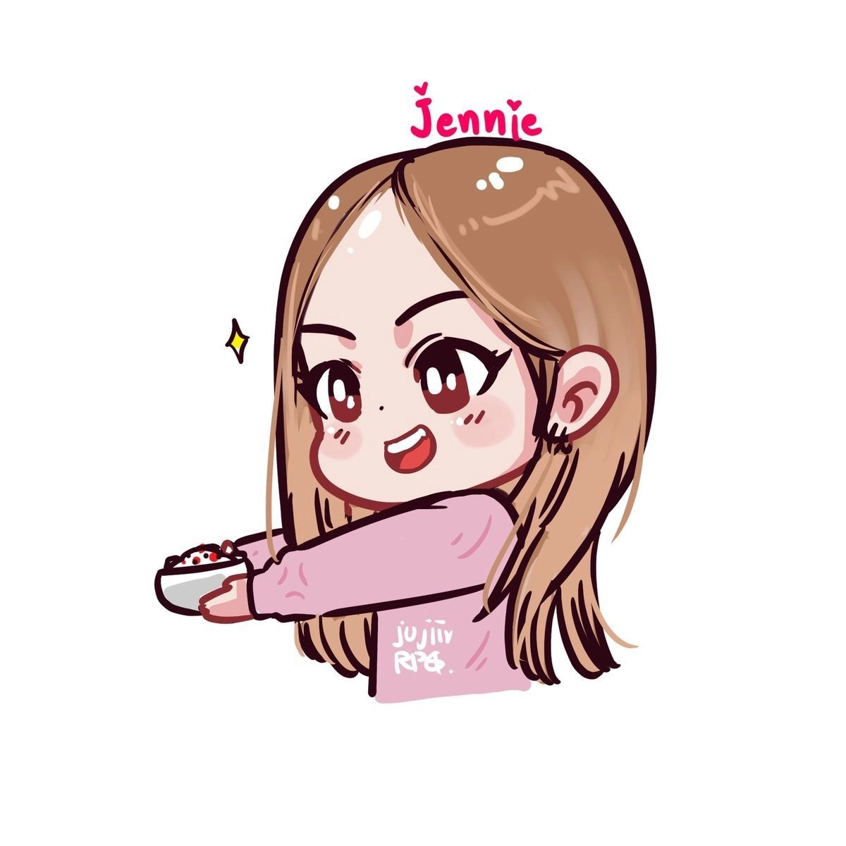 Ảnh Jennie chibi cute phù hợp làm avatar xinh