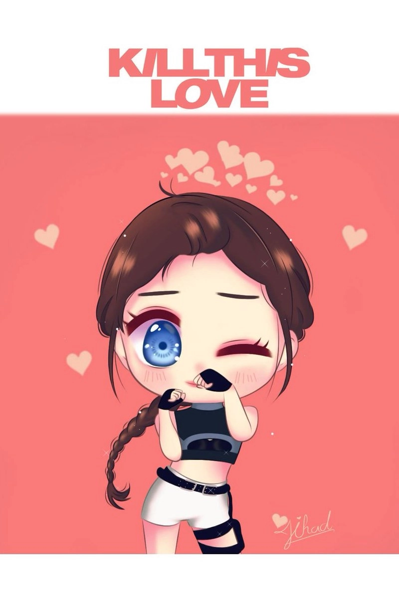 Hình Jennie Blackpink chibi cực kỳ dễ thương