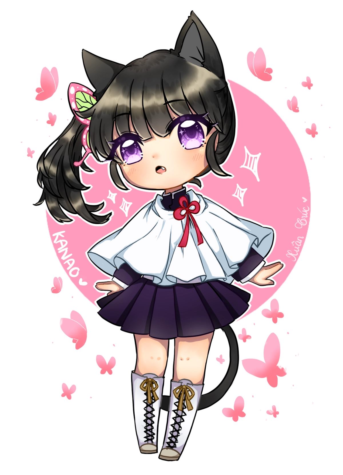 Tsuyuri Kanao chibi cute nét vẽ ngộ nghĩnh làm xiêu lòng