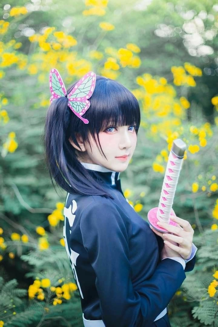 Demon Slayer Kanao cosplay nữ kiếm sĩ KnY siêu chân thực