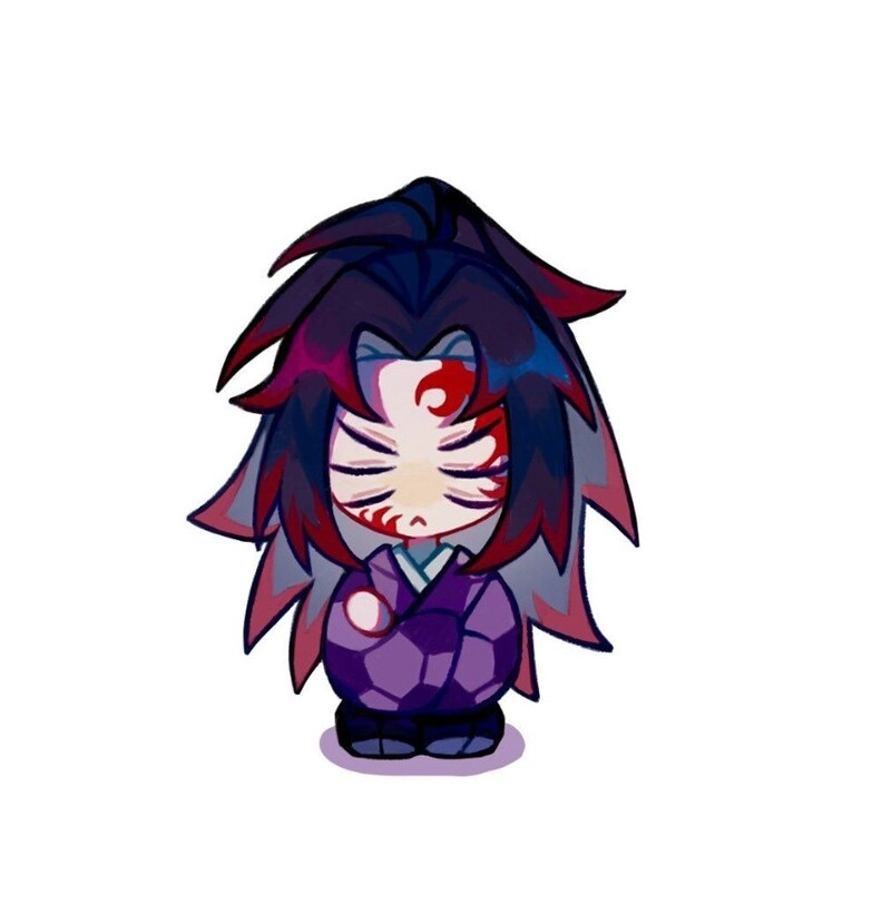 Kokushibou chibi cute nét vẽ ngộ nghĩnh đầy cuốn hút