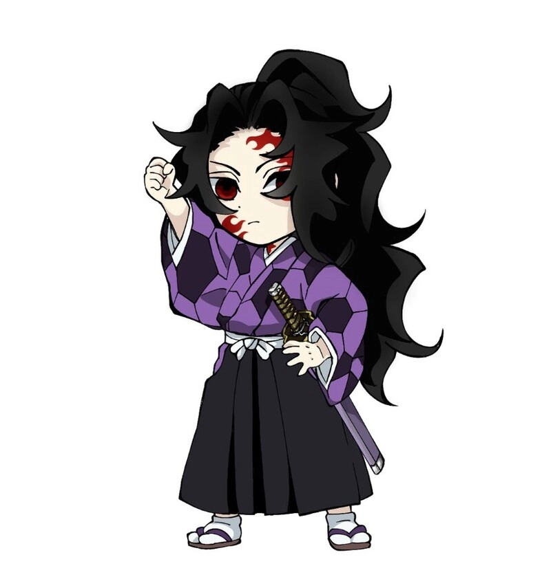Kokushibo chibi art nét vẽ tinh tế đầy cảm xúc