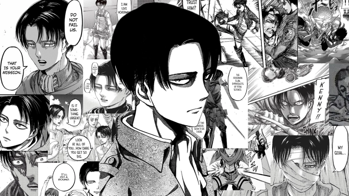 Attack on titan Levi ánh mắt sắc lạnh