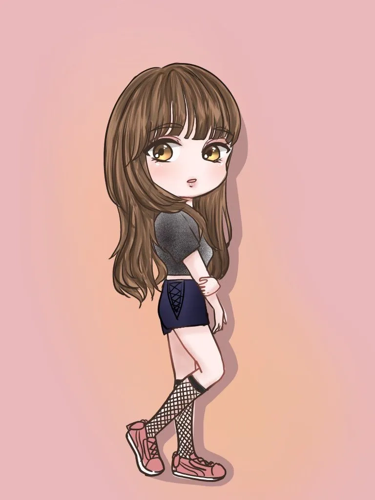 Hình vẽ Lisa chibi phong cách dễ thương