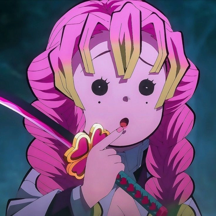 Mitsuri cute anime Luyến Trụ với thần thái dễ thương
