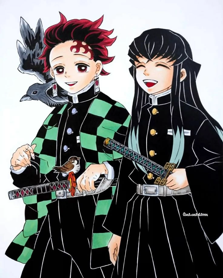 Tanjiro x Muichiro truyện tranh tái hiện tình bạn đẹp