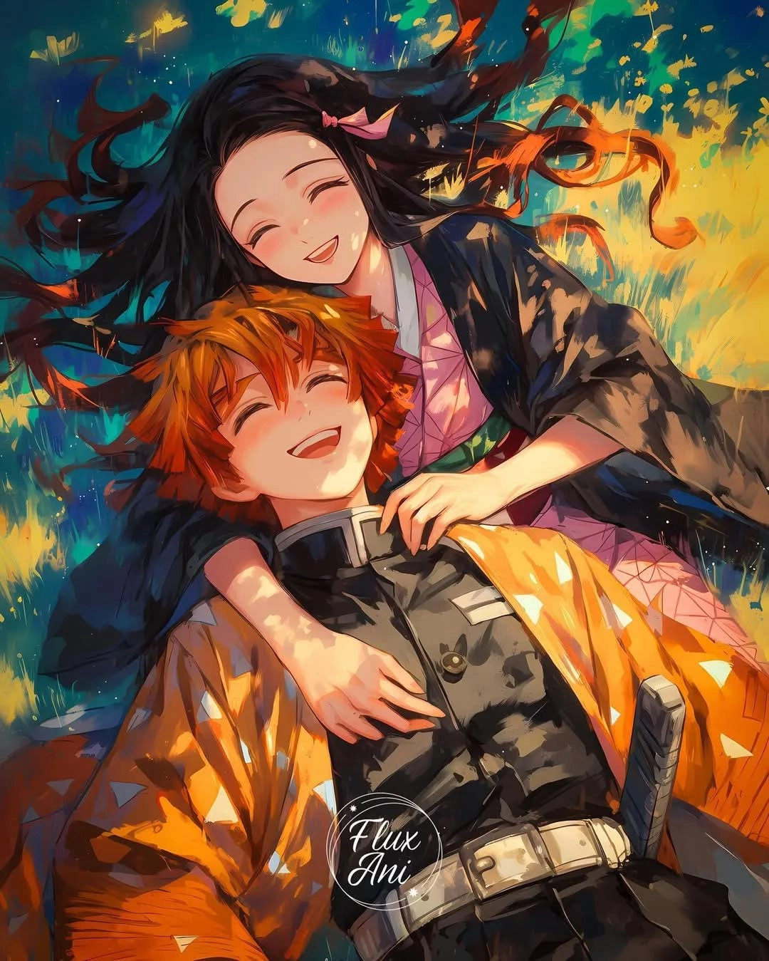 Nezuko x Zenitsu cute khoảnh khắc tình yêu làm tan chảy fan