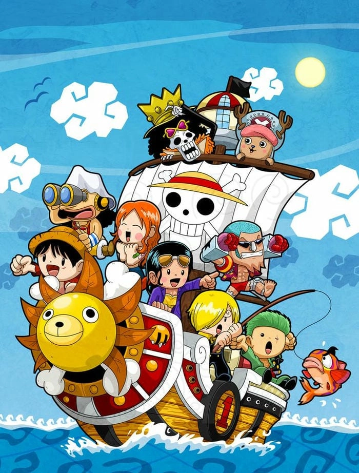 Hình nền điện thoại One Piece Chibi siêu ấn tượng