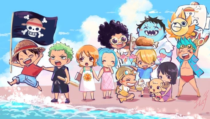 Anime Chibi One Piece mang màu sắc vui tươi lạ thường