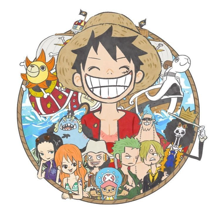One Piece Chibi GIF sống động không thể rời mắt