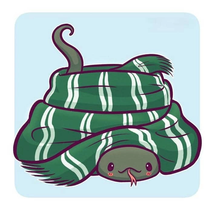 Snake rắn chibi cute phối hợp hài hòa phong cách