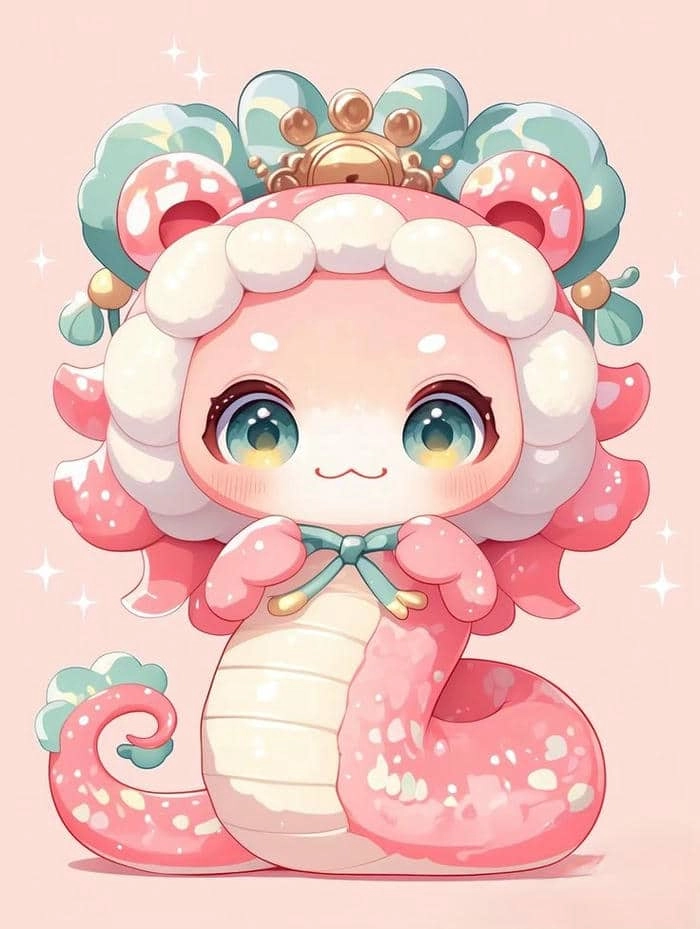 Ảnh rắn chibi cute thu hút nhiều người yêu thích