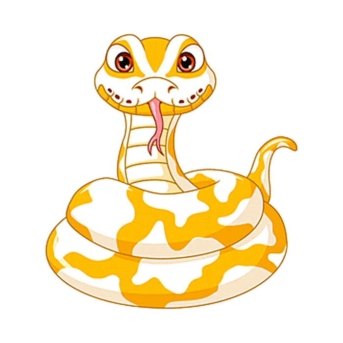 Hình rắn chibi cute phong cách sinh động