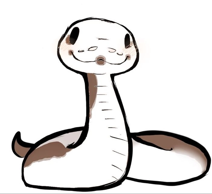 Rắn chibi cute biểu cảm ngộ nghĩnh đáng yêu