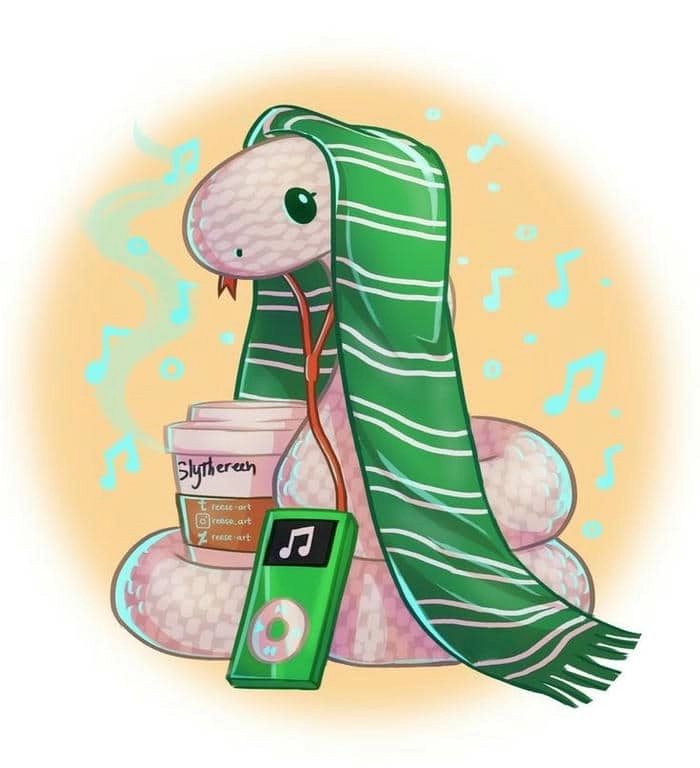 Vẽ con rắn chibi cute phong cách dễ thương