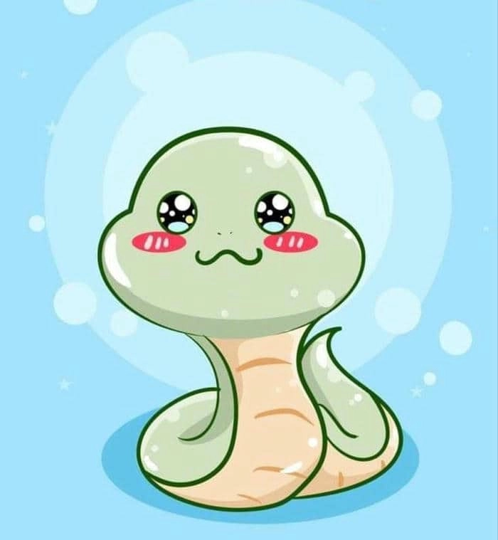 Bé rắn chibi biểu cảm đáng yêu dễ thương