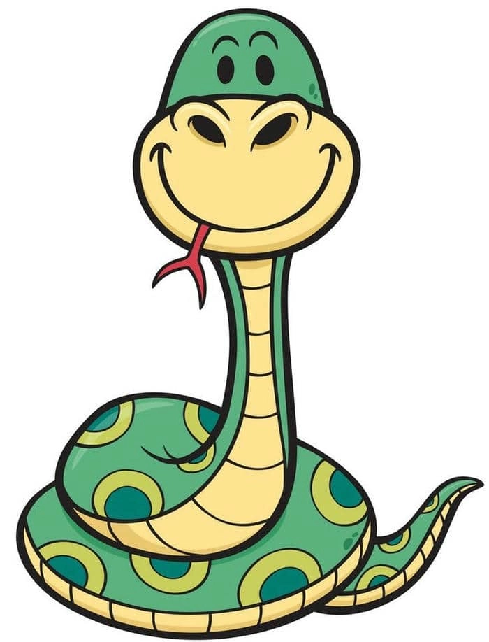 Hình nền con rắn chibi dễ thương làm wallpaper