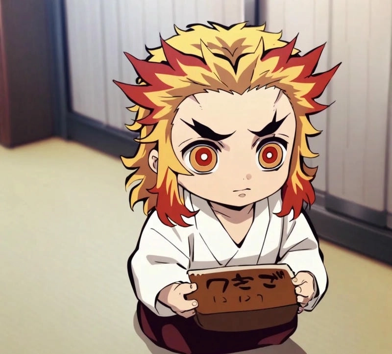 Vẽ Rengoku chibi sáng tạo Viêm Trụ phiên bản tí hon