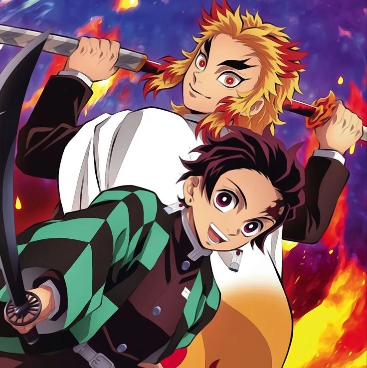 Kyojuro x Tanjiro Viêm Trụ truyền cảm hứng cho Tanjiro