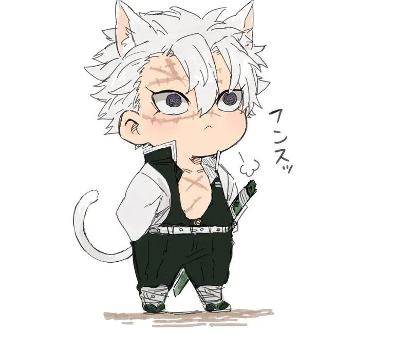 Ảnh Sanemi chibi phiên bản nhỏ nhắn làm xiêu lòng fan