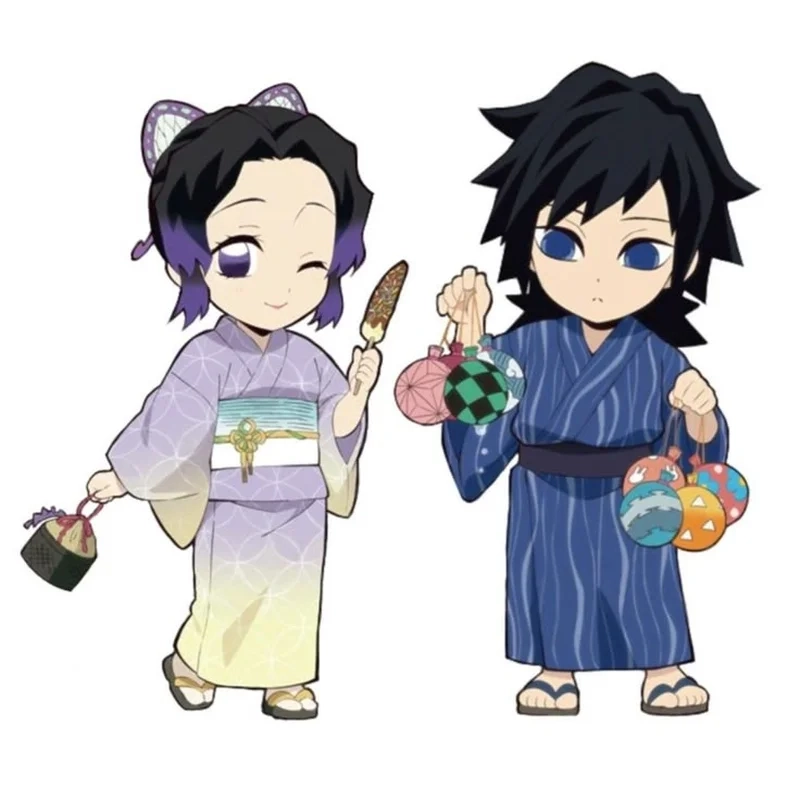 Ảnh Shinobu và Tomioka chibi cặp đôi chibi siêu cute