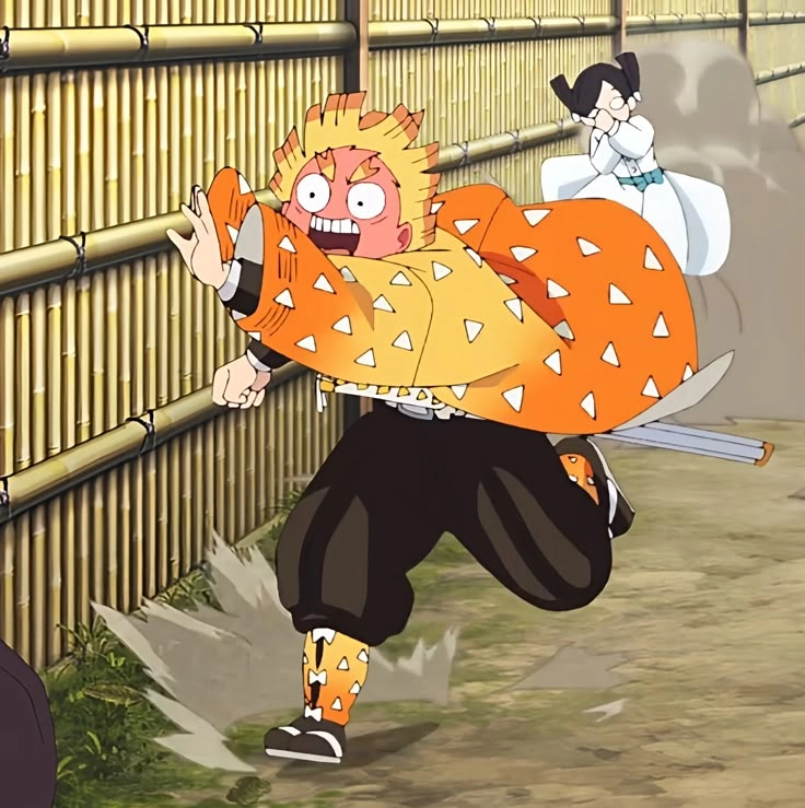 Demon Slayer Zenitsu cute Zenitsu trong phong cách cute