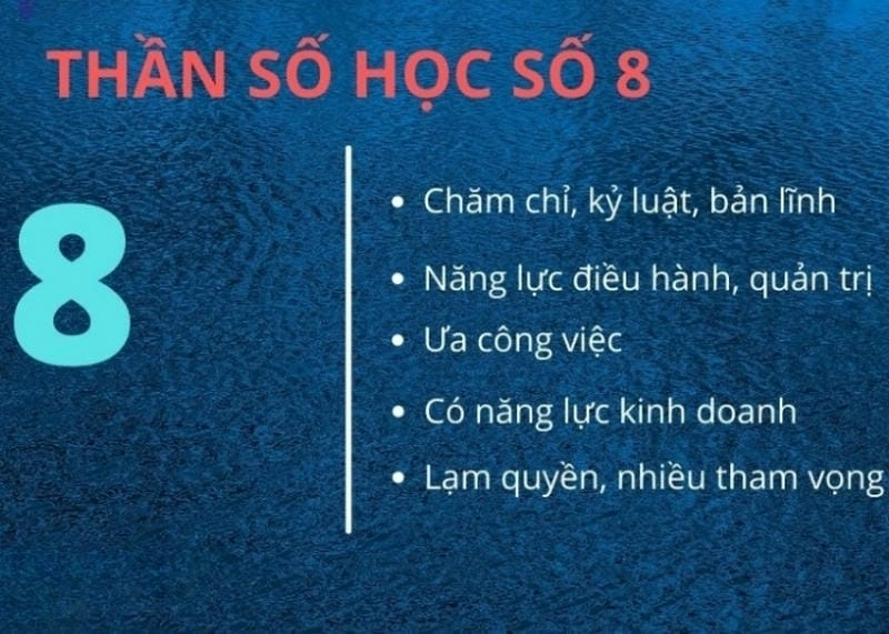 Khám phá ý nghĩa của con số chủ đạo 8 theo Thần số học