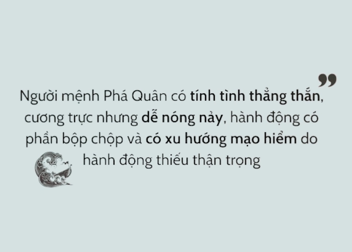 Ý nghĩa của mệnh Phá Quân trong tử vi giúp hiểu rõ tính cách sâu xa