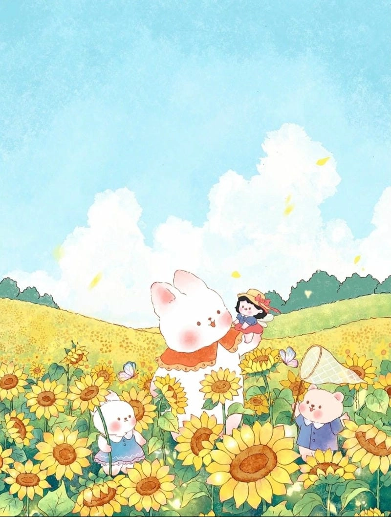 Sưu tầm hoa hướng dương anime