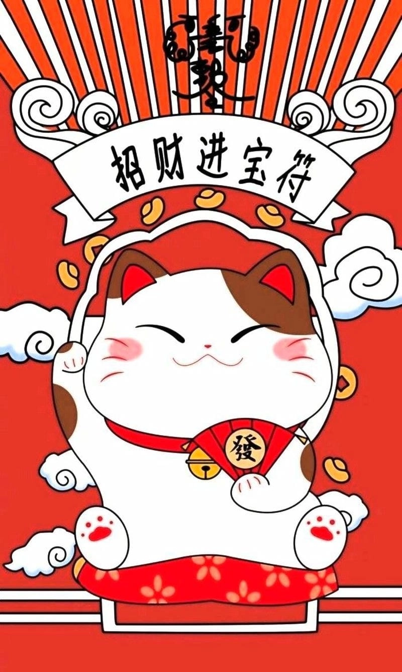 Những mèo thần tài để trên bàn thờ ông địa