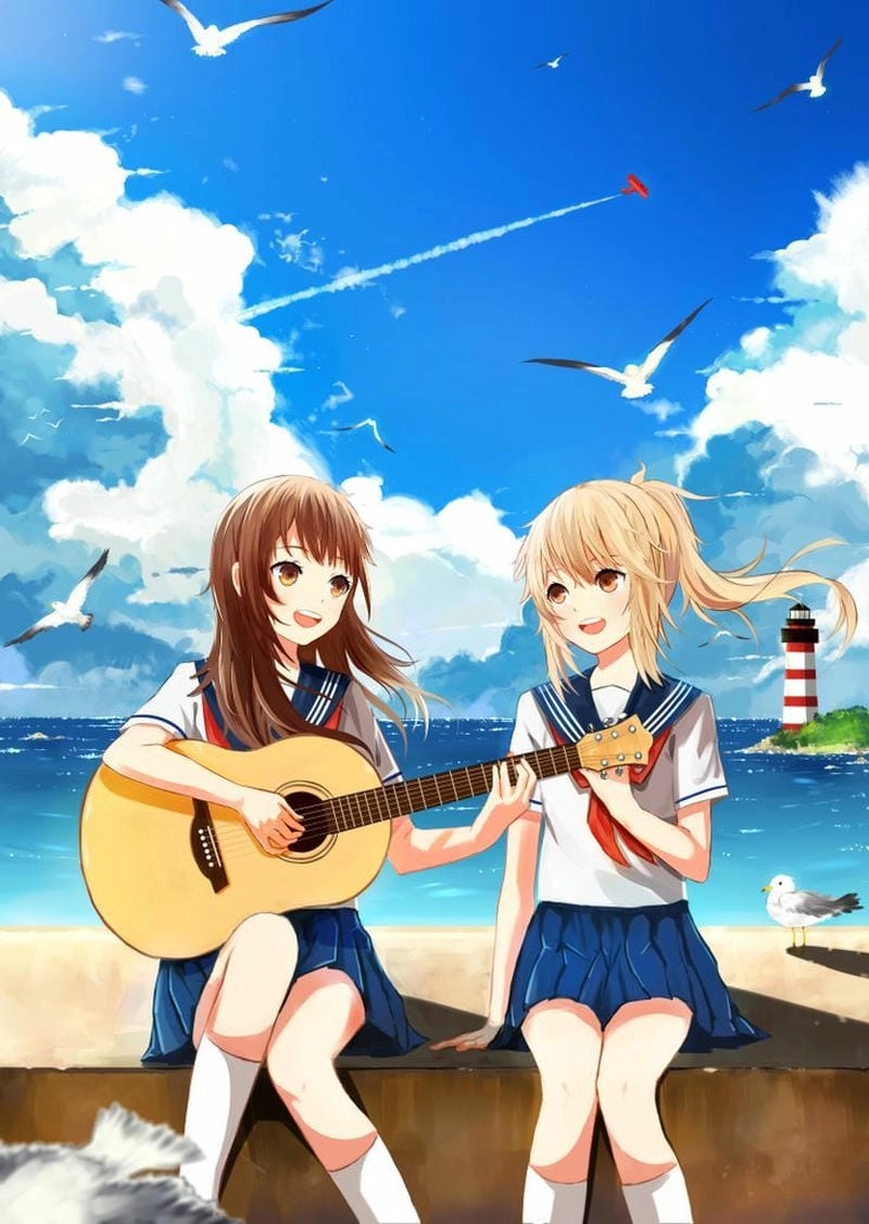 Cùng nhau tìm ảnh đôi bạn thân nữ chibi