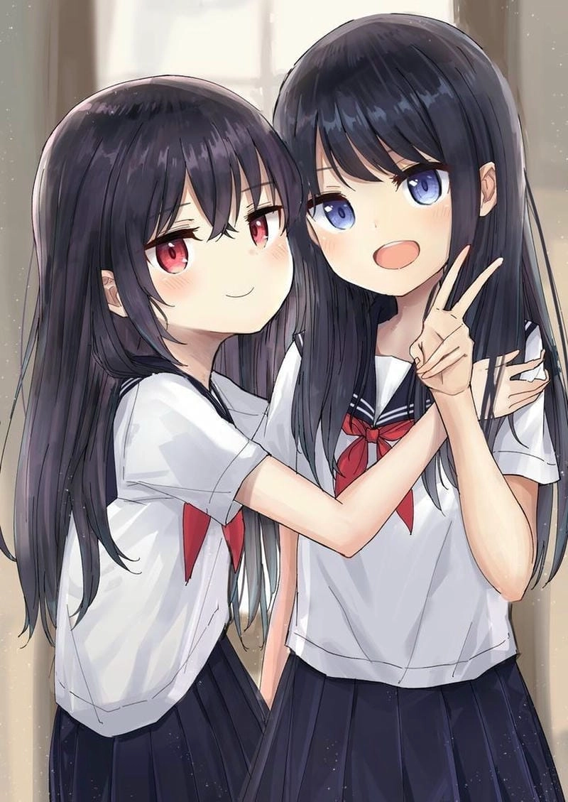 Gợi ý ảnh đôi bạn thân nữ anime cute