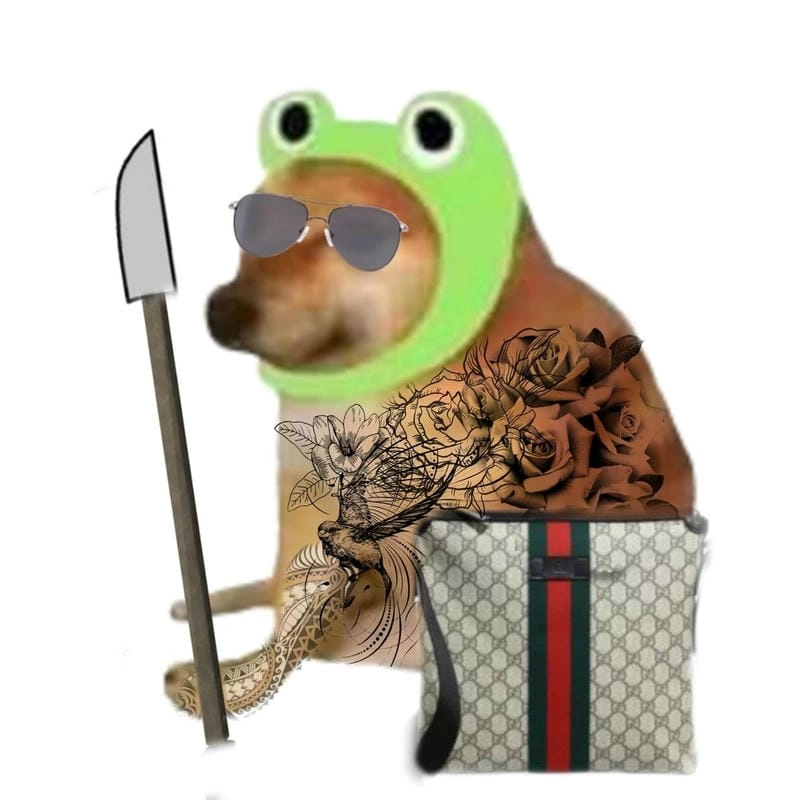 Cười sảng với meme chó cầm dao