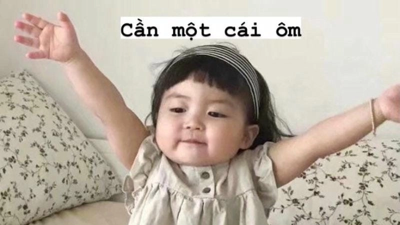 Đắm mình trong thế giới meme ôm cute