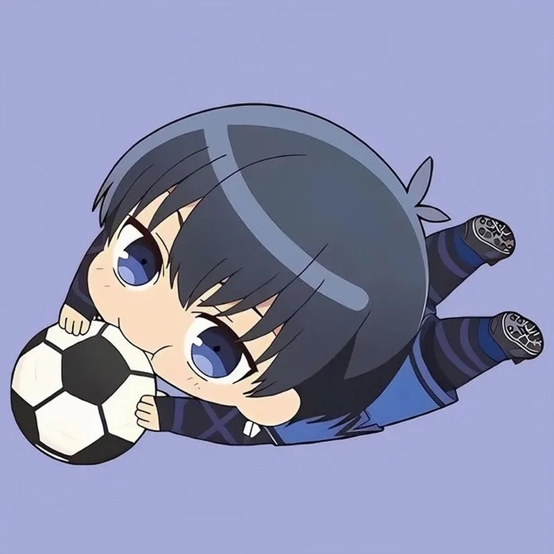 Blue Lock chibi tái hiện các nhân vật theo phong cách dễ thương.