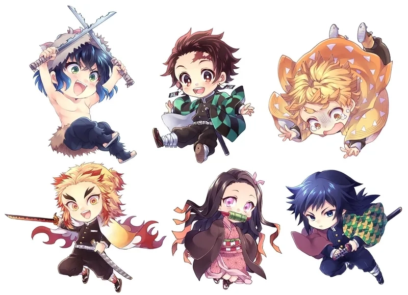 Demon Slayer keychain tiện lợi làm móc khóa cá nhân.