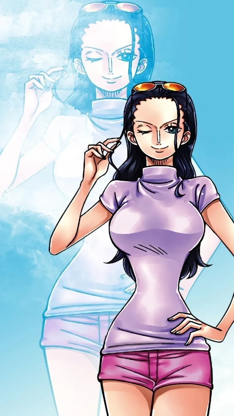 Nico Robin meme gây ấn tượng với biểu cảm hài hước.