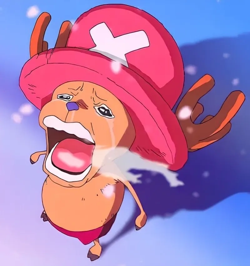 Crying Tony Tony Chopper meme được dùng khi muốn thể hiện sự buồn bã.